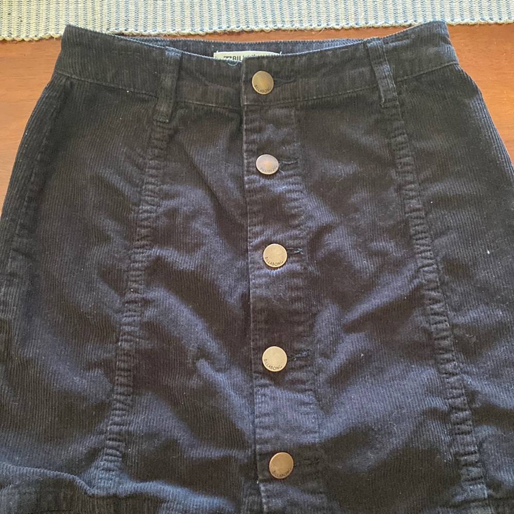 Billabong Black Corduroy Skirt